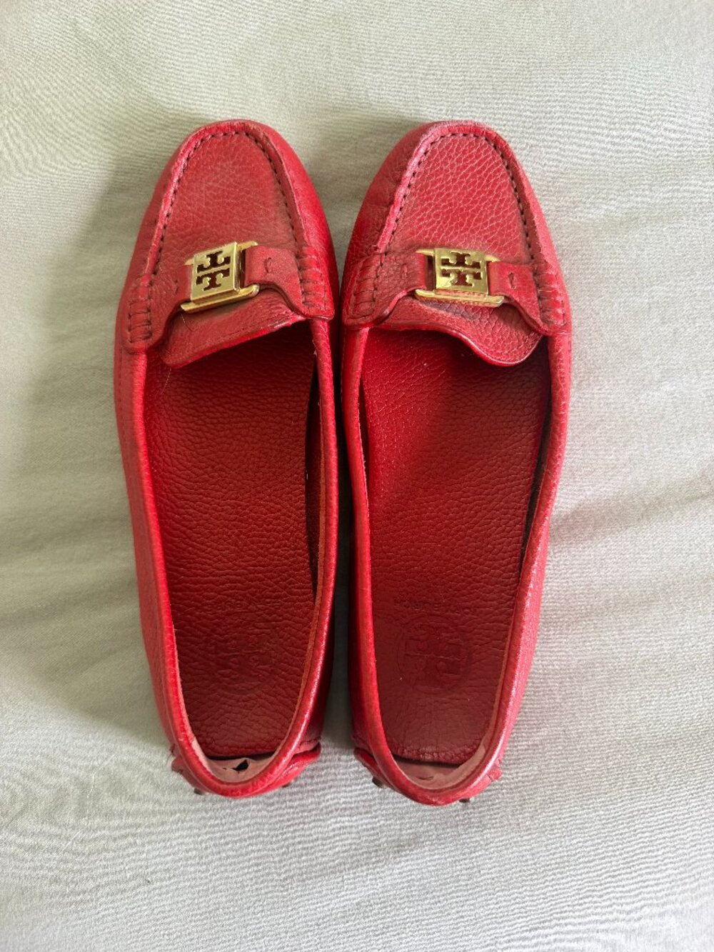Women's red Tory Burch loafers size 8.5